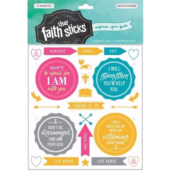 Workstationpro 76805 Sticker - Isaiah 41 - 10 - 2 Sheets - Faith That Sticks WO3323944 - main